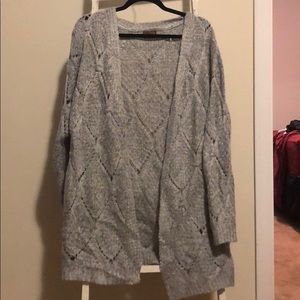 Gray oversized cardigan